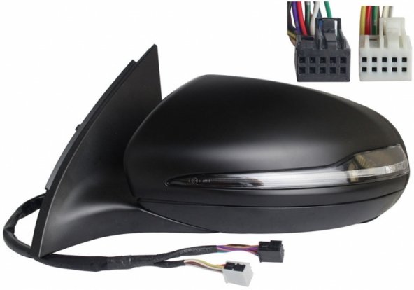 Acessar a peça Espelho retrovisor elétrico esquerdo, asférico, aquecido, preparado, rebatível, com indicador, memória, LED, side (7 pinos - 10 pinos)