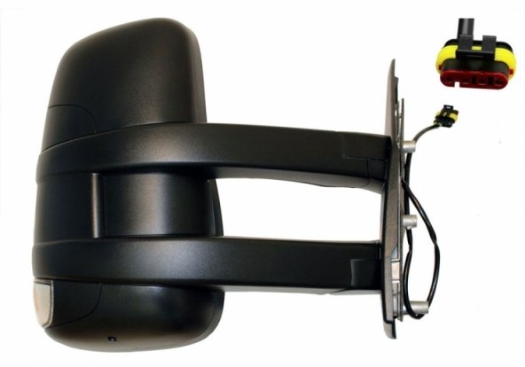 Acessar a peça Espelho retrovisor manual direito, convexo, com indicador (longo) (2 pinos)