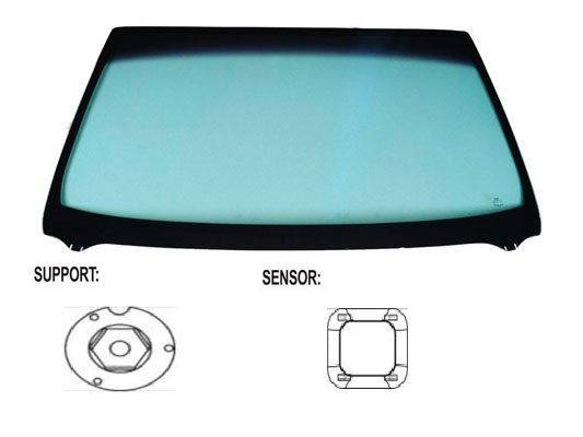 Acessar a peça Para-brisas verde controlo solar serigrafia modificada baseespelho sensor chuva janela