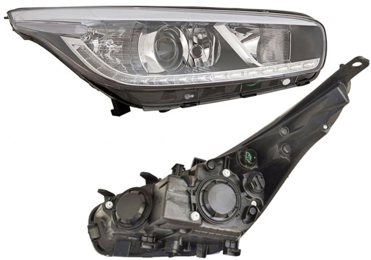 Acessar a peça Farol elétrico direito, preto, LED, H7+H7+H7 (motor)