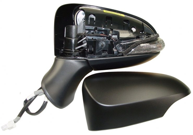 Acessar a peça Espelho retrovisor elétrico esquerdo, asférico, aquecido, preparado, com indicador (7 pinos)