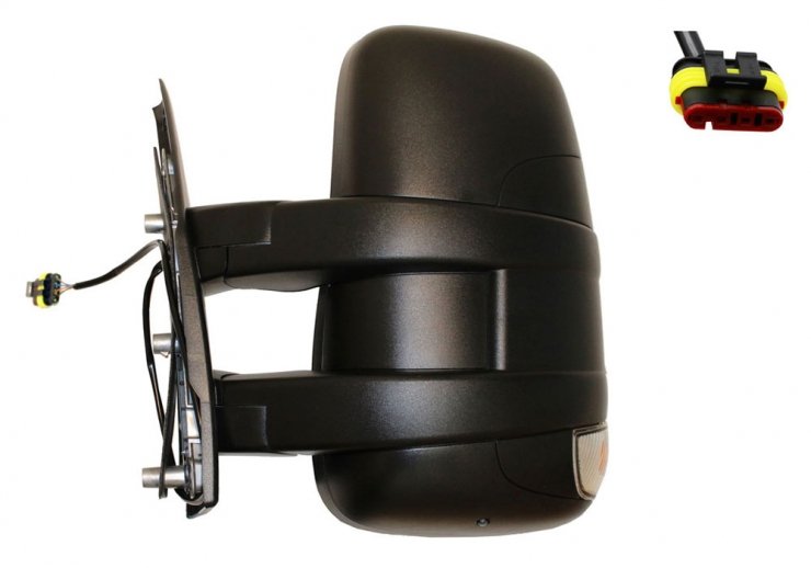 Acessar a peça Espelho retrovisor manual esquerdo, convexo, com indicador, sonda (curto) (4 pinos)