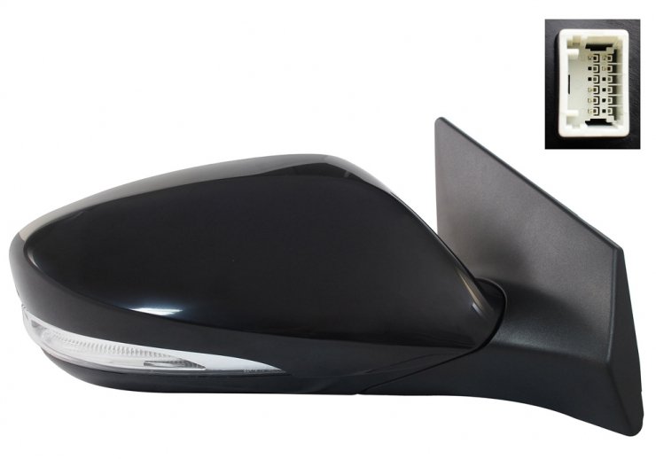 Espelho retrovisor elétrico direito, convexo, aquecido, preparado, com indicador (6 pinos)  pour HYUNDAI ELANTRA  pour HYUNDAI ELANTRA