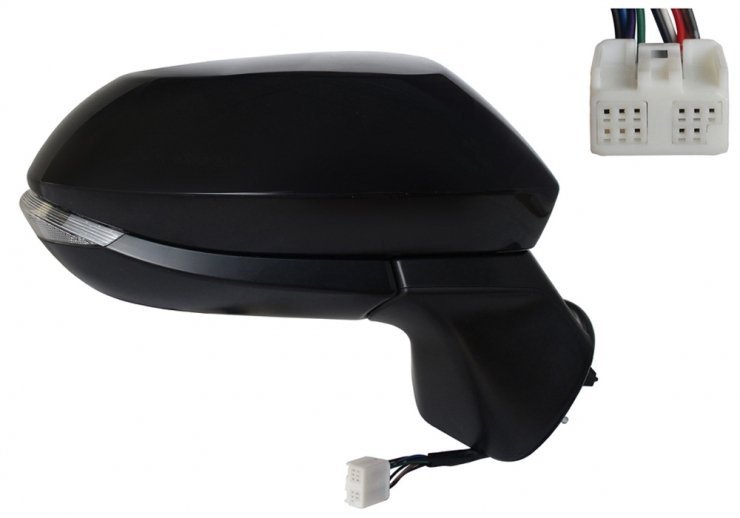 Espelho retrovisor elétrico direito, convexo, aquecido, preparado, rebatível, com indicador, LED, side (9 pinos) TOYOTA-YARIS pour TOYOTA YARIS CROSS  pour TOYOTA YARIS CROSS