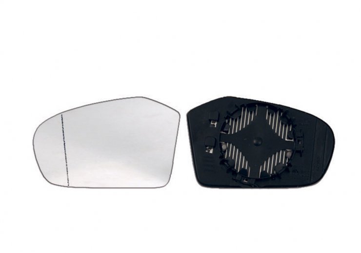 Acessar a peça Vidro + suporte para espelho retrovisor esquerdo, plano, aquecido