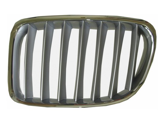 Acessar a peça Grelha esquerda quadro cromado/7 lamas cinzento prata