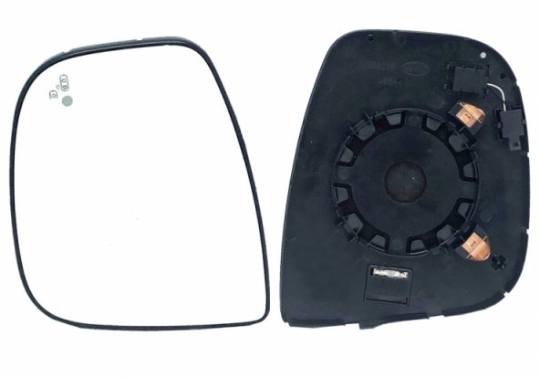 Acessar a peça Vidro + suporte espelho retrovisor direito, convexo, aquecido, side