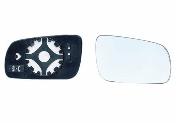 Acessar a peça Vidro + suporte do espelho retrovisor direito, convexo, aquecido (modelo grande)