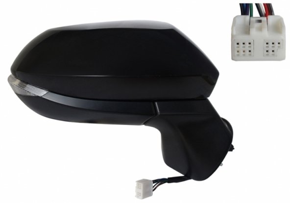 Acessar a peça Espelho retrovisor elétrico direito, convexo, aquecido, preparado, rebatível, com indicador, LED, side (9 pinos) Acessar a peça Espelho retrovisor elétrico direito, convexo, aquecido, preparado, rebatível, com indicador, LED, side (9 pinos)