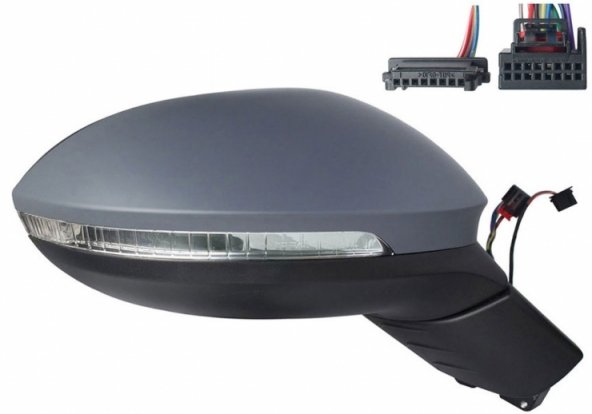 Acessar a peça Espelho retrovisor direito elétrico, convexo, aquecido, preparado, rebatível, com indicador, cortesia, memória, LED (9 pinos) Acessar a peça Espelho retrovisor direito elétrico, convexo, aquecido, preparado, rebatível, com indicador, cortesia, memória, LED (9 pinos)