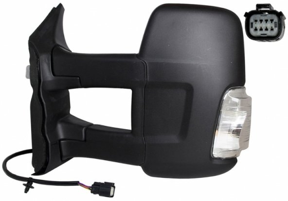 Acessar a peça Espelho retrovisor elétrico esquerdo, convexo, aquecido, com indicador (6 pinos) (Long)