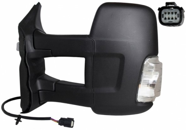 Acessar a peça Espelho retrovisor manual esquerdo, convexo, com indicador (2 pinos) (Long)