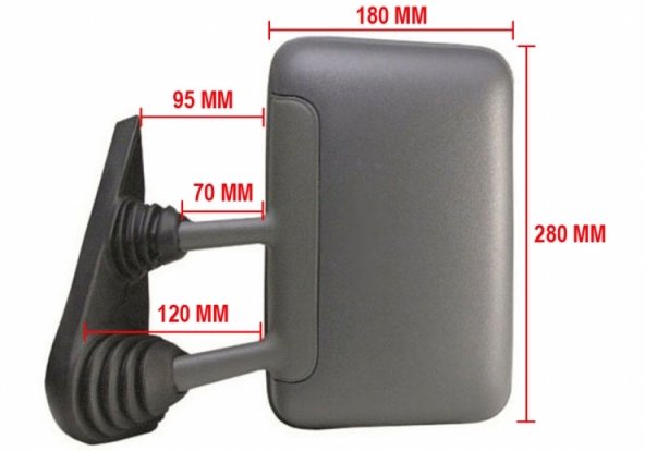 Acessar a peça Espelho retrovisor manual, esquerdo, convexo (curto) (até 1995)