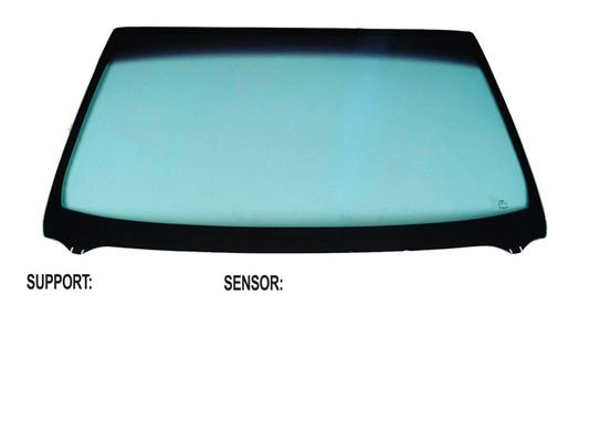 Acessar a peça Para-brisas verde controlo solar serigrafia friso inferior janela