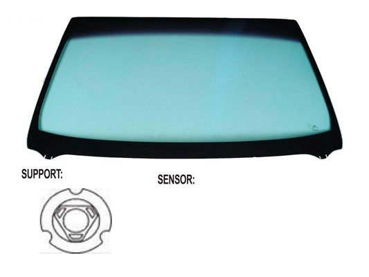 Acessar a peça Para-brisas verde difuso verde controlo solar serigrafia base esp. friso superior janela