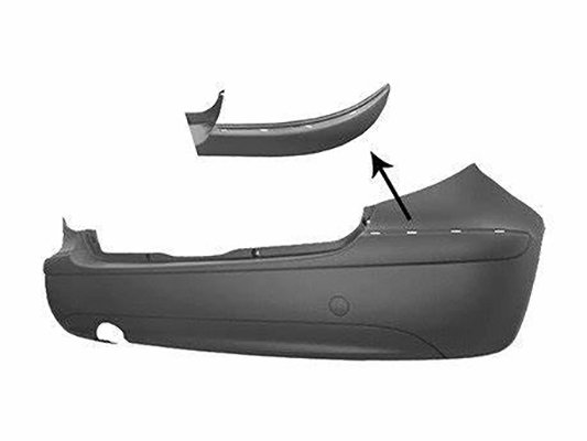 Acessar a peça Para choques traseiro preparadocinzento com gancho com frisocon filo buraco escape grande