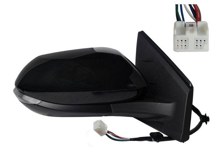 Acessar a peça Espelho retrovisor elétrico direito, convexo, aquecido, preparado, rebatível, com indicador, LED, side (5 portas) (8 pinos)