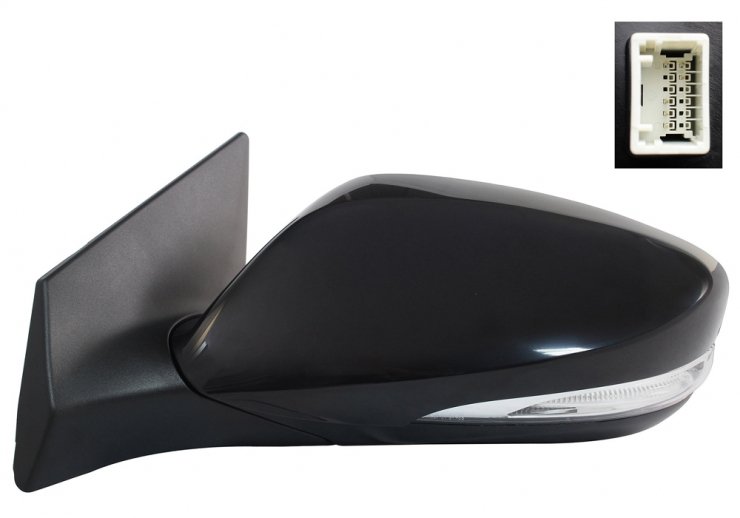 Acessar a peça Espelho retrovisor elétrico esquerdo, convexo, aquecido, preparado, com indicador (6 pinos)