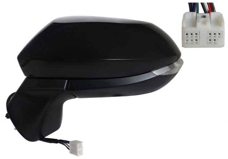 Acessar a peça Espelho retrovisor elétrico esquerdo, convexo, aquecido, preparado, rebatível, com indicador, LED, side (9 pinos)