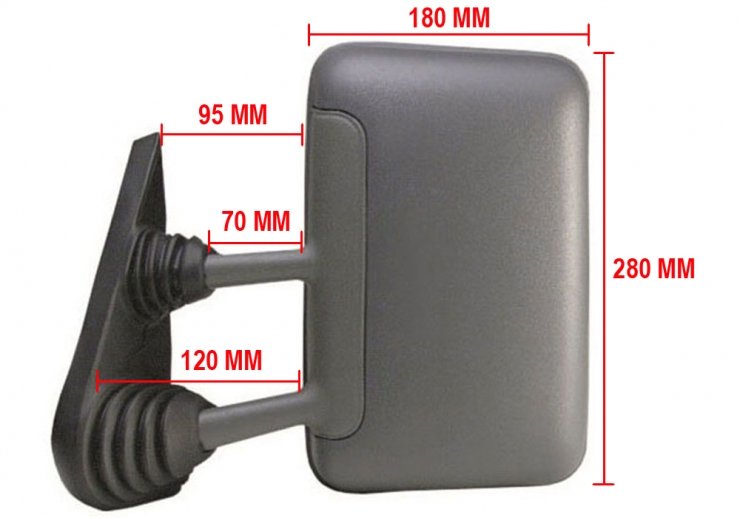 Acessar a peça Espelho retrovisor manual, esquerdo, convexo (curto) (até 1995)