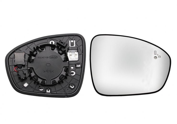 Acessar a peça Vidro + suporte do espelho retrovisor direito, convexo, aquecido, side (2 pinos)