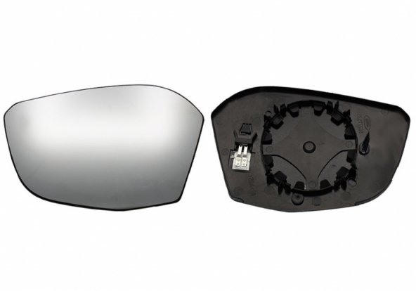 Acessar a peça Vidro + suporte para espelho retrovisor esquerdo, convexo, aquecido Acessar a peça Vidro + suporte para espelho retrovisor esquerdo, convexo, aquecido