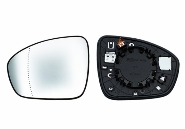 Acessar a peça Vidro + suporte do espelho retrovisor esquerdo, asférico, aquecido Acessar a peça Vidro + suporte do espelho retrovisor esquerdo, asférico, aquecido
