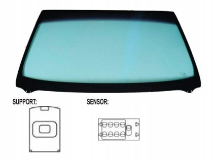 Acessar a peça Para-brisas verde controlo solar serigrafia modificada baseesp. sensor chuva/luz janela