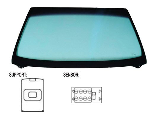Acessar a peça Para-brisas verde controlo solar serigrafia modificada baseesp. sensor chuva/luz janela