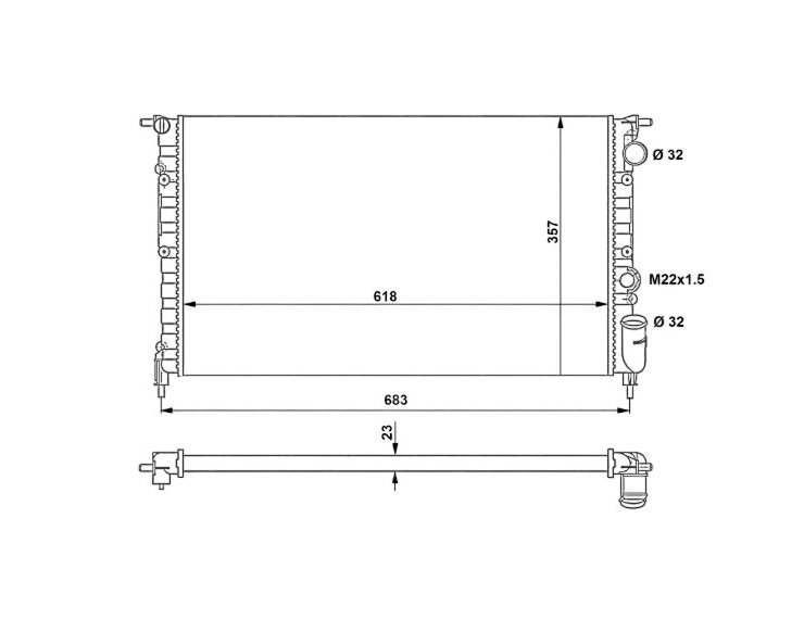 Acessar a peça Radiador 1,7l - 2,0l - 2,2l
