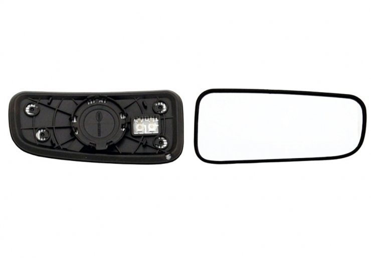 Acessar a peça Vidro + suporte do espelho retrovisor direito, ângulo morto, convexo, aquecido