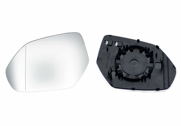 Acessar a peça Vidro + suporte do espelho retrovisor esquerdo, asférico, térmico (2 pinos)