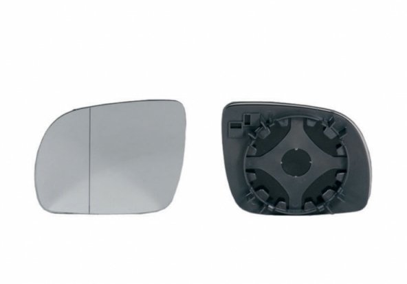 Acessar a peça Vidro + suporte do espelho retrovisor esquerdo, asférico (modelo pequeno)