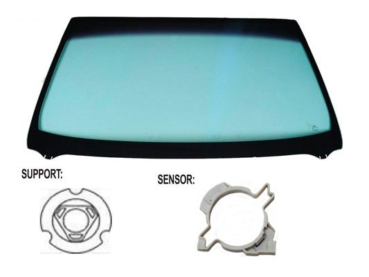 Acessar a peça Para-brisas verde controlo solar serigrafia modificada sensor chuva/luz janela