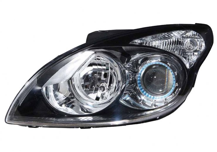 Acessar a peça Farol esquerdo eletrico com motor/base preta h1+h7