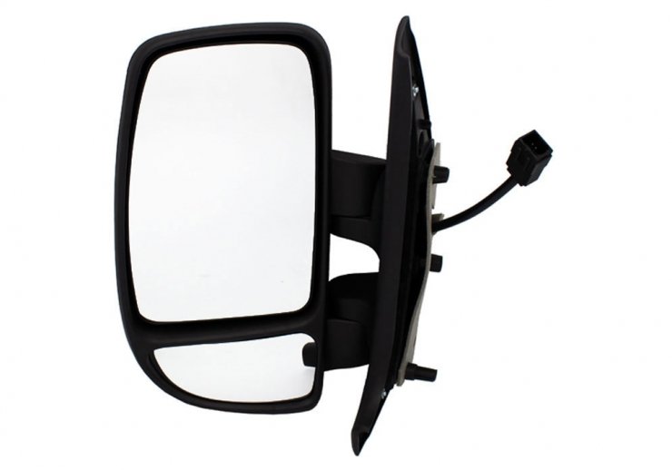 Espelho retrovisor elétrico direito, convexo, ângulo morto, aquecido, conetor retangular (braço curto) (5 pinos) OPEL-MOVANO pour NISSAN INTERSTAR  pour NISSAN INTERSTAR