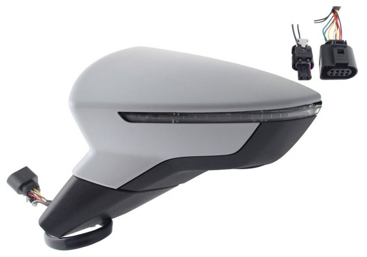 Espelho retrovisor elétrico esquerdo, convexo, aquecido, preparado, com indicador, side (6 pinos-2 pinos) SEAT-ARONA pour SEAT ARONA  pour SEAT ARONA
