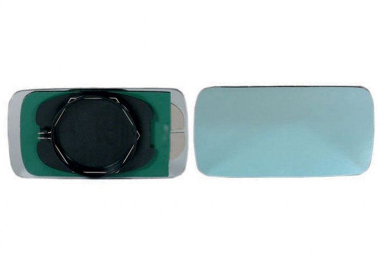 Acessar a peça Vidro + suporte do espelho retrovisor direito, convexo, azul