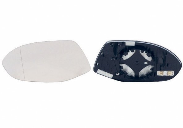 Acessar a peça Vidro + suporte do espelho retrovisor esquerdo, asférico, aquecido Acessar a peça Vidro + suporte do espelho retrovisor esquerdo, asférico, aquecido