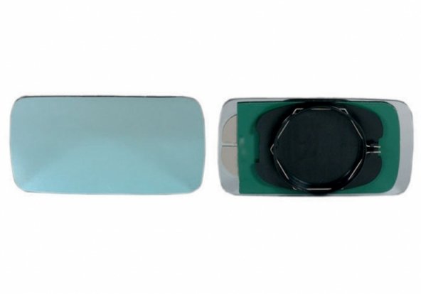 Acessar a peça Vidro + suporte do espelho retrovisor esquerdo, convexo, azul Acessar a peça Vidro + suporte do espelho retrovisor esquerdo, convexo, azul