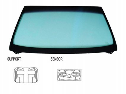 Acessar a peça Para-brisas verde difuso azulcontrol solar serigr. mod. base esp. sensor chuva/luz janela