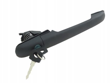 Acessar a peça Puxador porta frente/mala reversivel preta rugosa com conjunto chaves