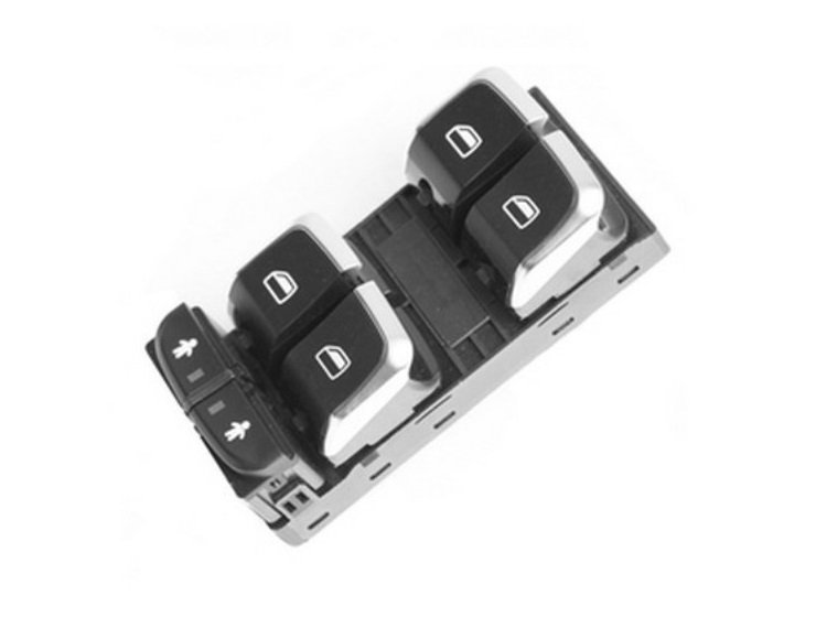 Acessar a peça Painel de 4 interruptores levantador do vidro dianteiro esquerdo, preto (10 pinos)
