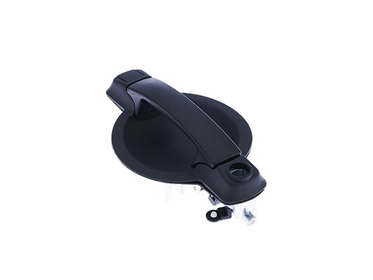 Acessar a peça Puxador porta traseira direita preta rugosa com olho fechadura