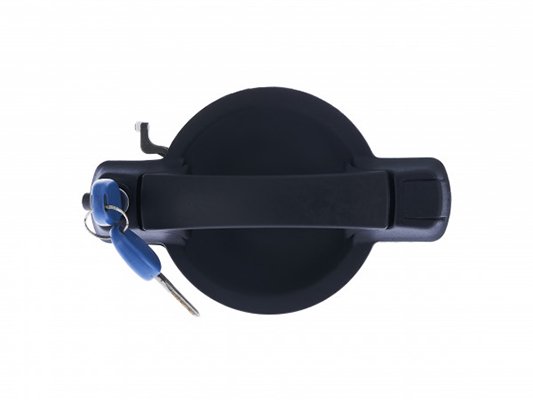 Acessar a peça Puxador porta frente direita rugosa preta com olho fechadura com conjunto chaves com bombin