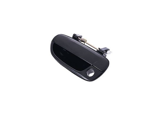 Acessar a peça Puxador porta frente esquerda preta lisa com olho fechadura