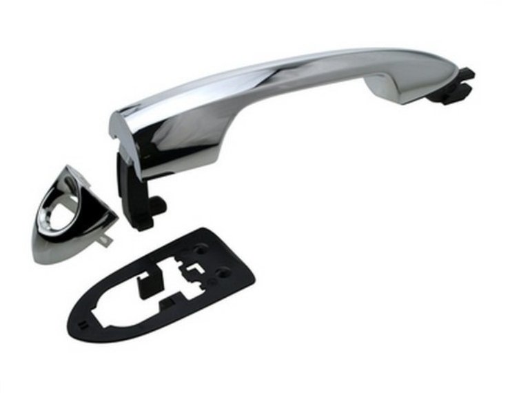 Acessar a peça Puxador exterior porta frente esquerda, cromada brilhante, orifício chave