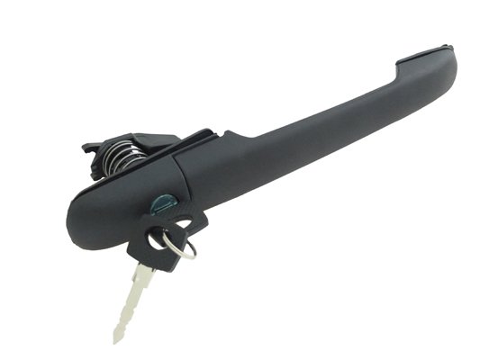 Acessar a peça Puxador porta frente/mala reversivel preta rugosa com conjunto chaves