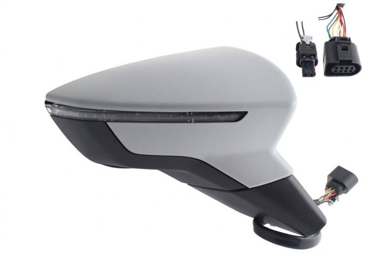 Acessar a peça Espelho retrovisor elétrico direito, convexo, aquecido, preparado, com indicador, side (6-pinos-2-pinos)