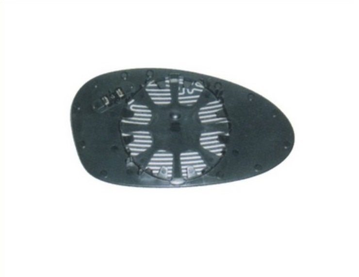 Acessar a peça Vidro + suporte do espelho retrovisor esquerdo, plano, aquecido, azul